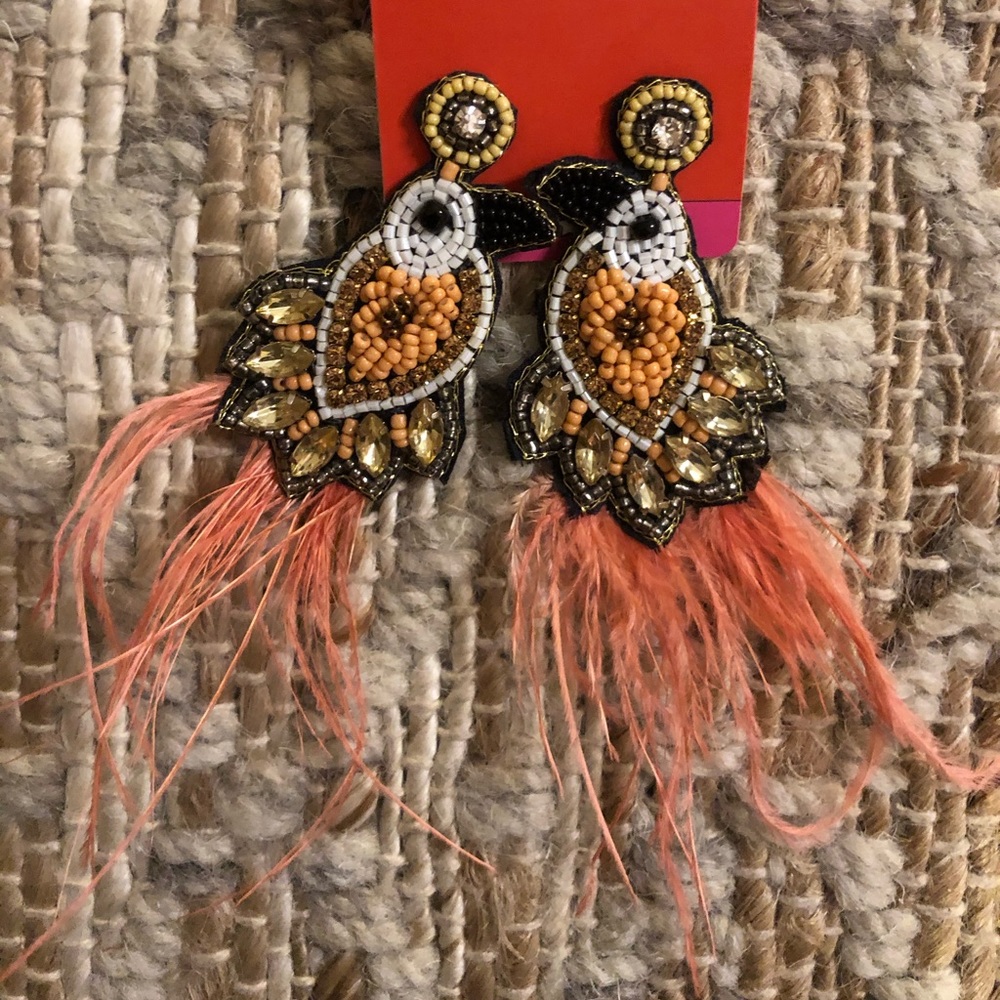 Parrot beaded earrings